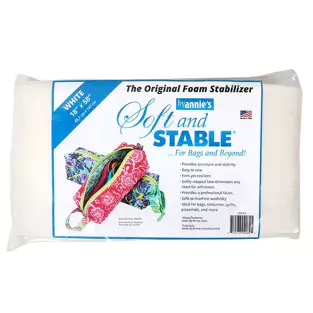 SOFT AND STABLE WHITE 100% Polyester Stabilizer 18in x 58in