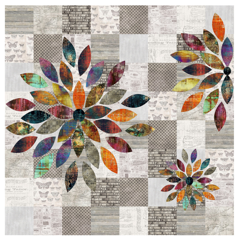 CABIN IN THE WOODS - SCRAP PETAL GARDEN PATTERN - Artistic Quilts with Color