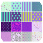 TULA PINK - TRUE COLORS - PEACOCK Fat Quarter Bundle - Artistic Quilts with Color