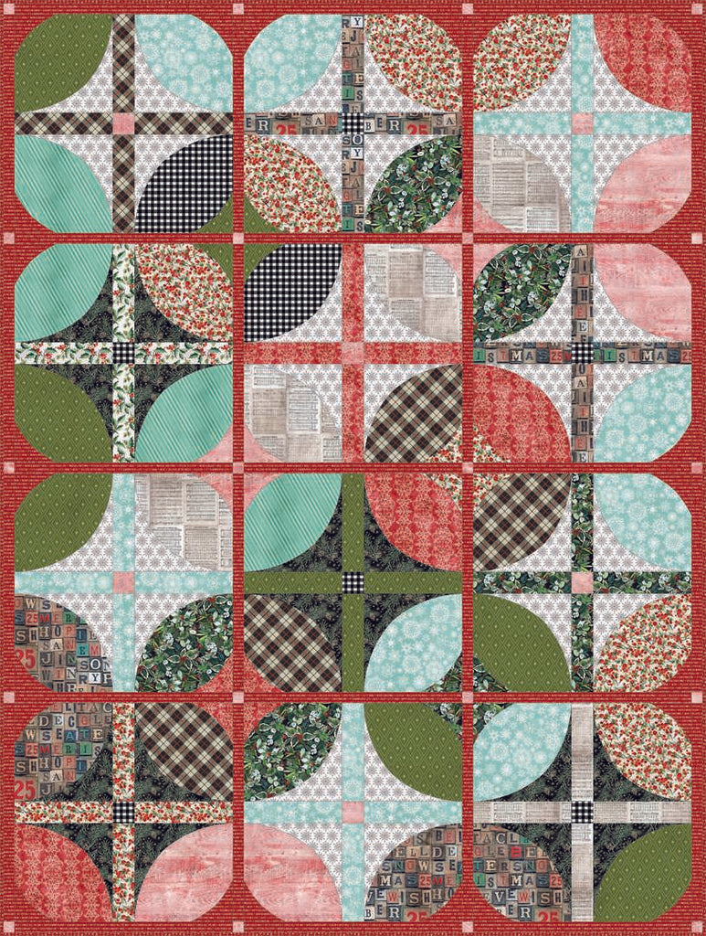 Tim Holtz - CHRISTMASTIME - Courtyard Quilt kit - Artistic Quilts with Color