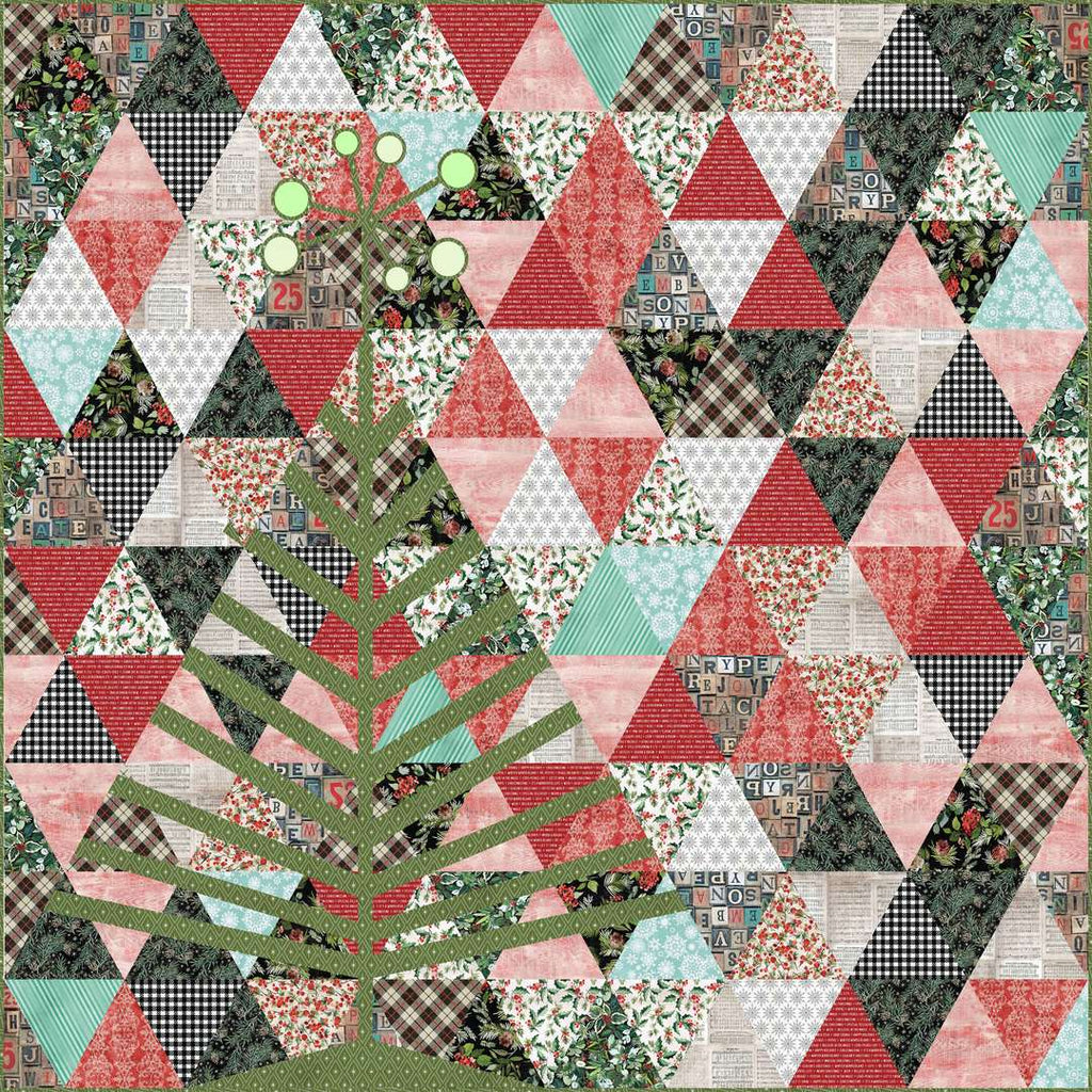 TIM HOLTZ - CHRISTMASTIME - Tinsel Tree Quilt Kit - Artistic Quilts with Color