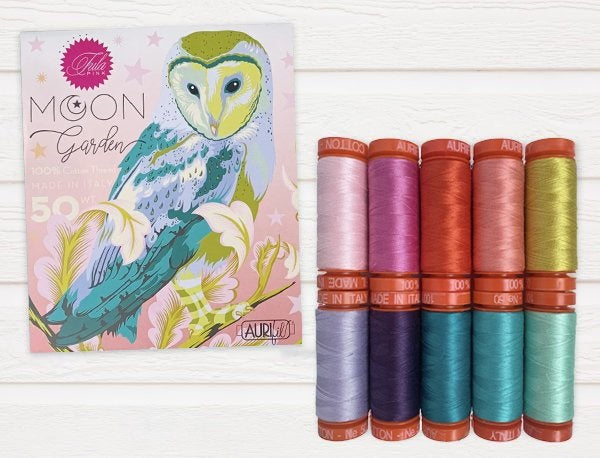 AURIFIL - TULA PINK - MOON GARDEN, 50WT COLLECTION - Artistic Quilts with Color
