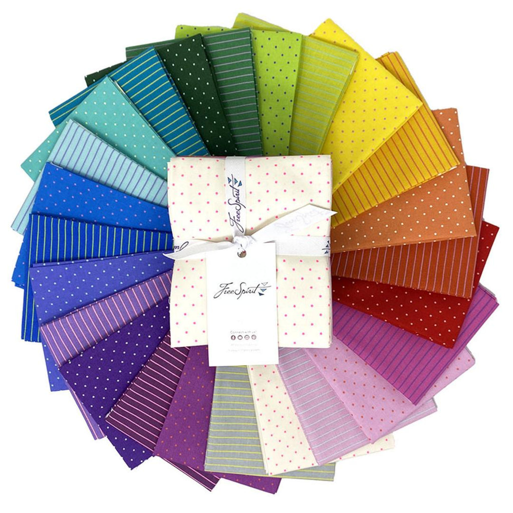TULA PINK - TINY TRUE COLORS - Fat Quarter Bundle - Artistic Quilts with Color