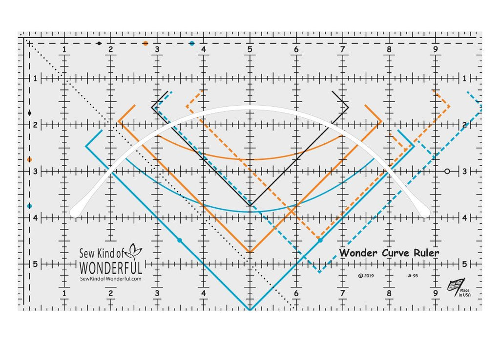 SEW KIND OF WONDERFUL - WONDER CURVE RULER - Artistic Quilts with Color