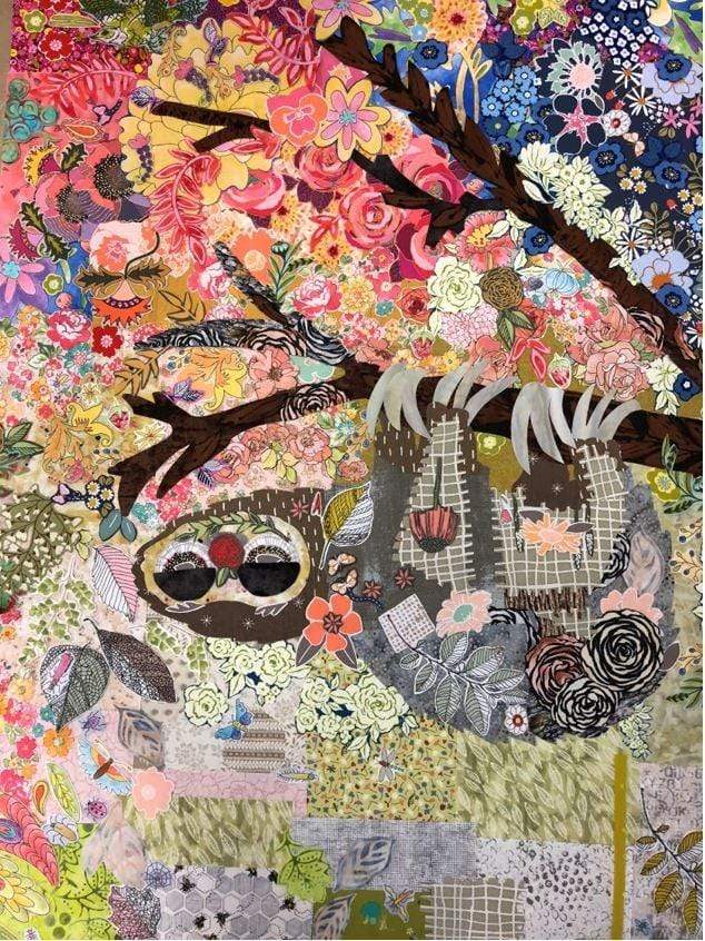 Artistic Quilts with Color Cloth Sloth by Laura Heine for Fiberworks
