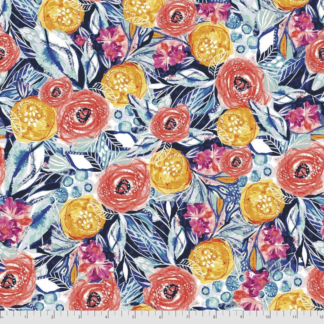 Artistic Quilts with Color Fabric BOHO BLOOMS by Kelli May-Krenz, Dancing Light - Multi SKU# PWKK028.MULTI SHIPPING SEPTEMBER 2021