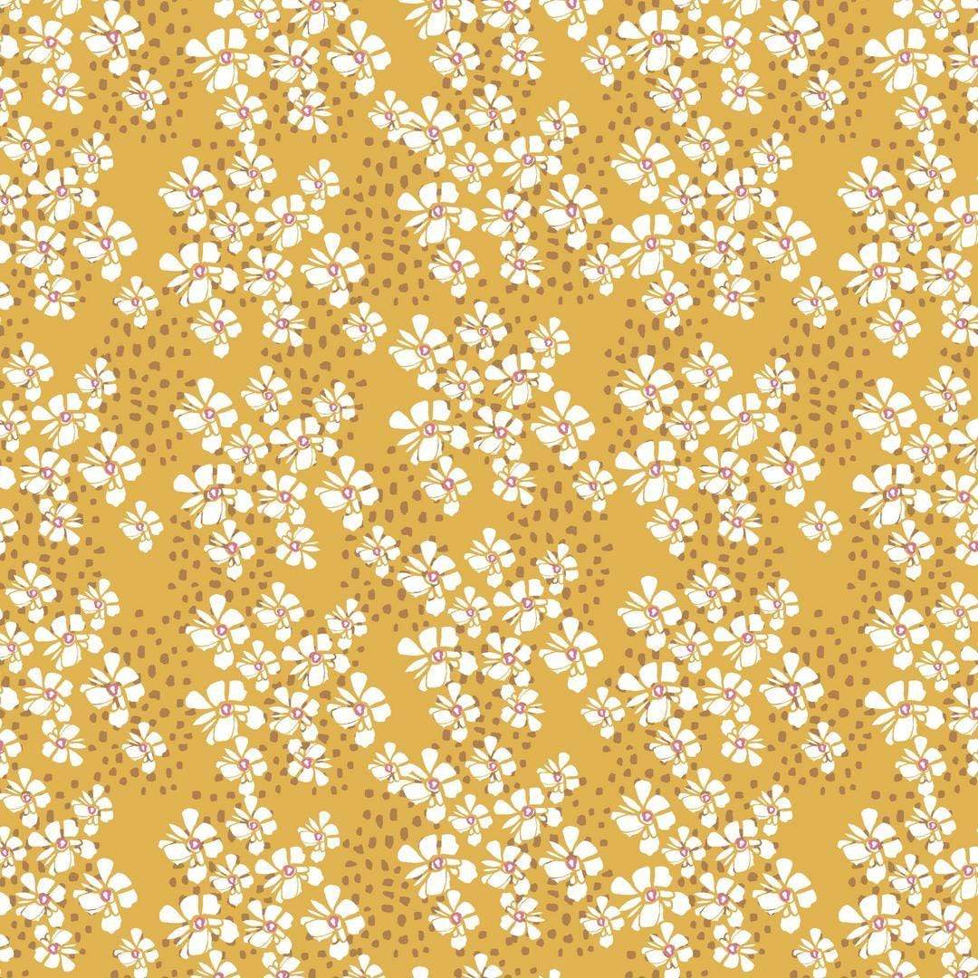 Artistic Quilts with Color Fabric BOHO BLOOMS by Kelli May-Krenz, Marigold Path - Gold SKU# PWKK025.GOLD SHIPPING SEPTEMBER 2021