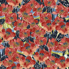 Artistic Quilts with Color Fabric BOHO BLOOMS by Kelli May-Krenz, Poppies - Red SKU# PWKK022.RED SHIPPING SEPTEMBER 2021