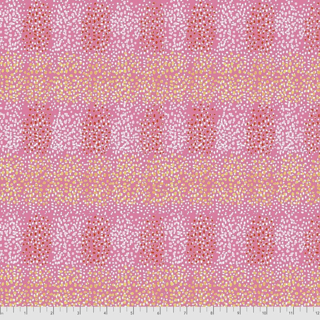 Artistic Quilts with Color Fabric BOHO BLOOMS by Kelli May-Krenz, Raining Petals- Pink SKU# PWKK031.PINK SHIPPING SEPTEMBER 2021