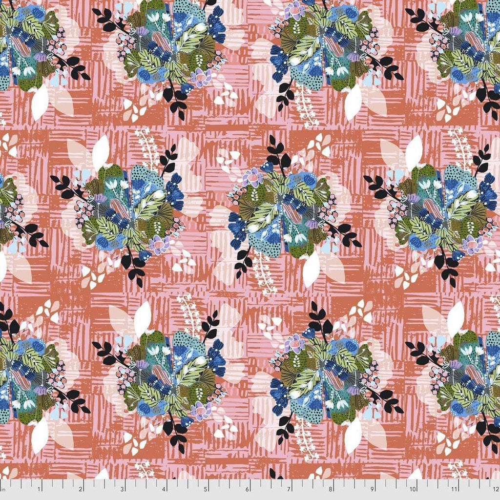 Artistic Quilts with Color Fabric BOHO BLOOMS by Kelli May-Krenz, Scatter Bouquets - Pink SKU# PWKK027.PINK SHIPPING SEPTEMBER 2021