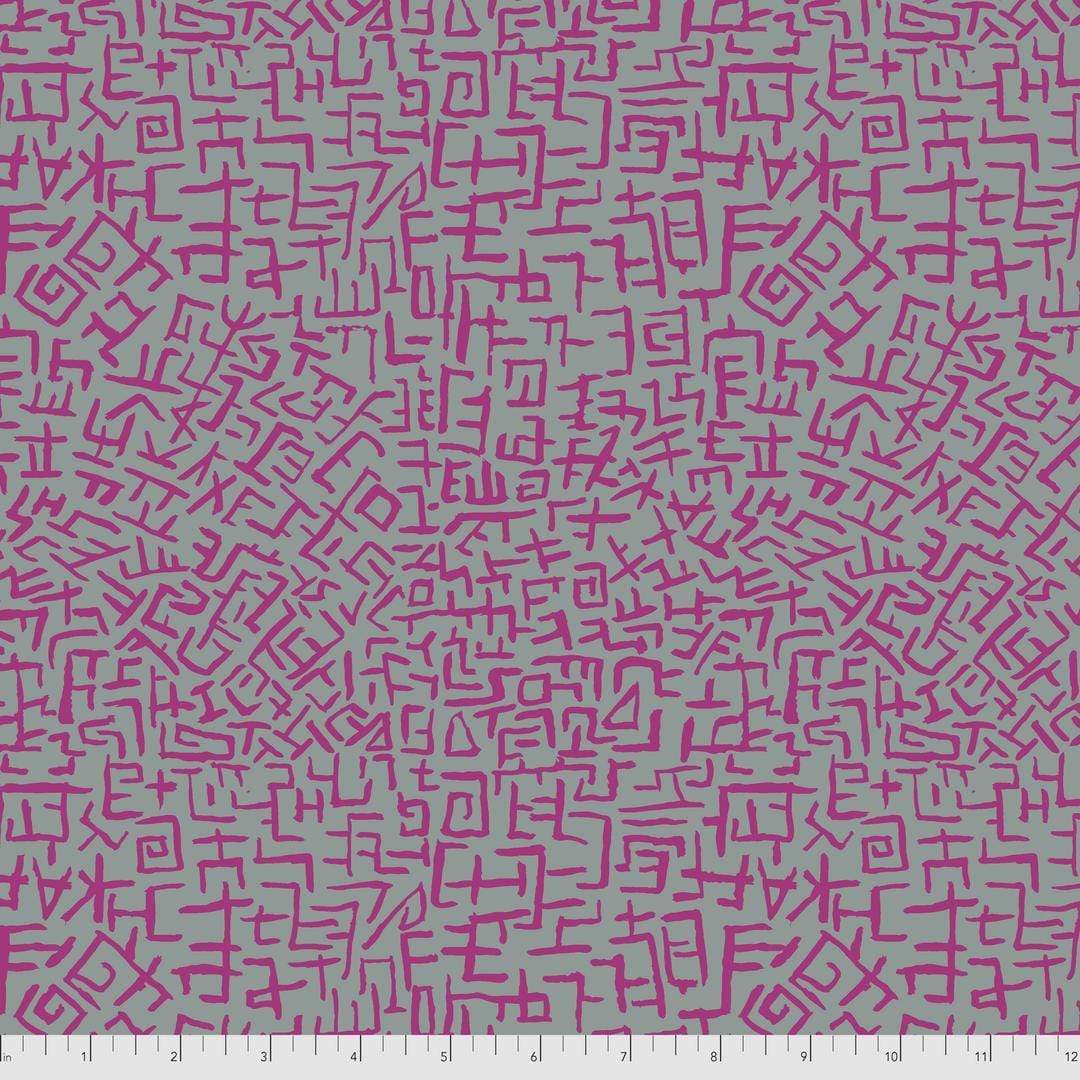 Artistic Quilts with Color Fabric Brandon Mably for the Kaffe Fassett Collective AUGUST 2021 Amaze - GREY SKU# PWBM078.GREY SHIPPING SEPTEMBER 2021