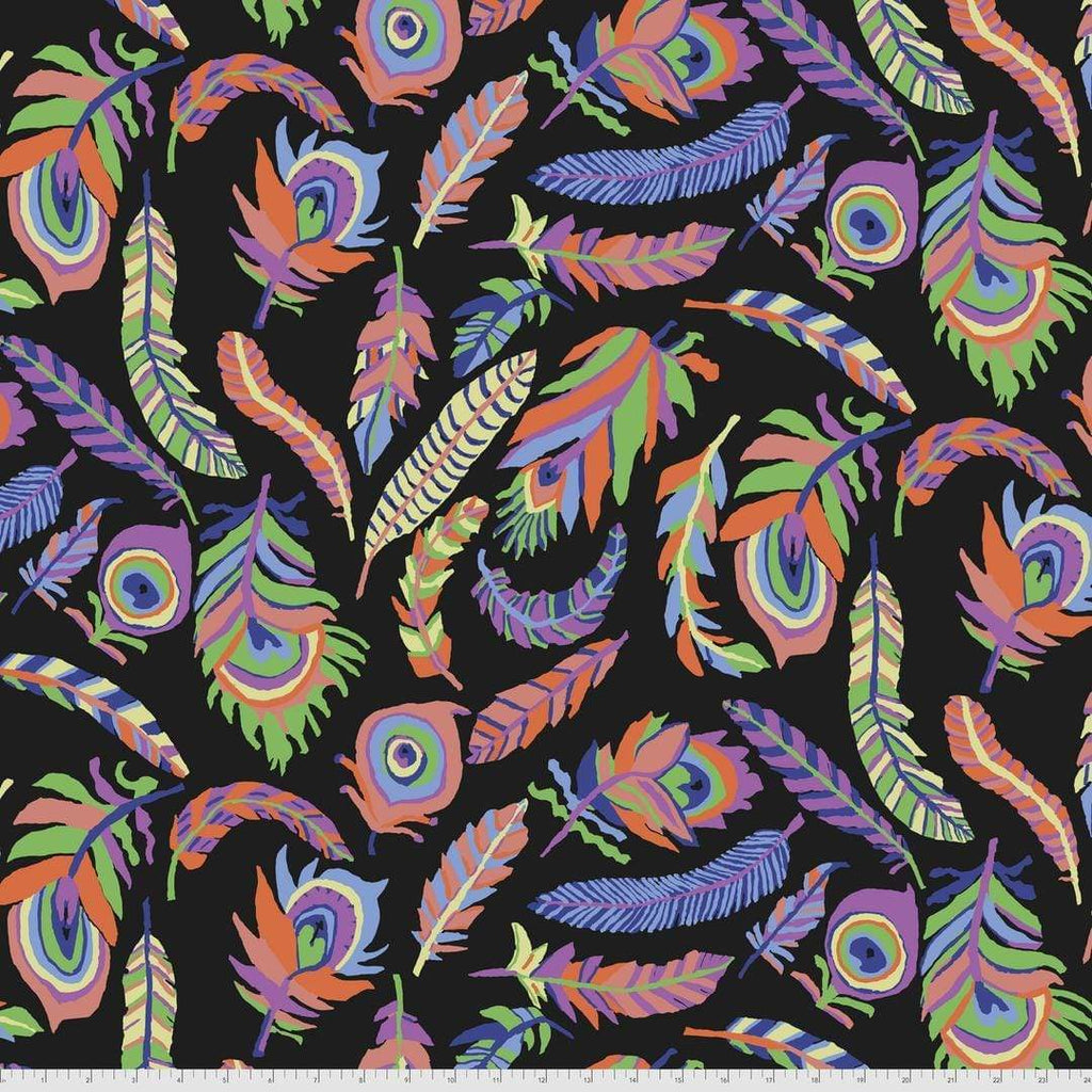 Artistic Quilts with Color Fabric Brandon Mably for the Kaffe Fassett Collective AUGUST 2021 Tickle My Fancy - BLACK SKU# PWBM080.BLACK SHIPPING SEPTEMBER 2021