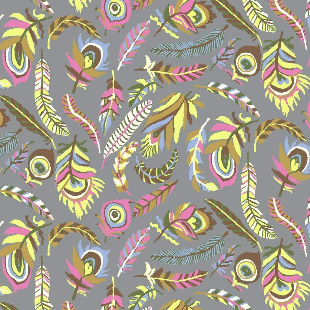 Artistic Quilts with Color Fabric Brandon Mably for the Kaffe Fassett Collective AUGUST 2021 Tickle My Fancy - GREY SKU# PWBM080.GREY SHIPPING SEPTEMBER 2021