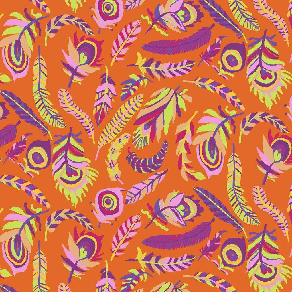 Artistic Quilts with Color Fabric Brandon Mably for the Kaffe Fassett Collective AUGUST 2021 Tickle My Fancy - ORANGE SKU# PWBM080.ORANGE SHIPPING SEPTEMBER 2021