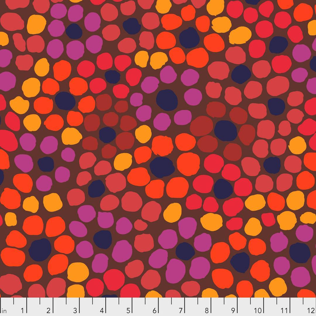 Artistic Quilts with Color Fabric Brandon Mably for the Kaffe Fassett Collective Flower Dot - Warm SKU# PWBM077.WARM