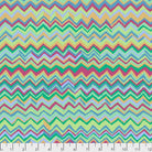 Artistic Quilts with Color Fabric Brandon Mably for the Kaffe Fassett Collective Zig Zag - Aqua SKU# PWBM043.AQUAX SHIPPING JUNE 2021