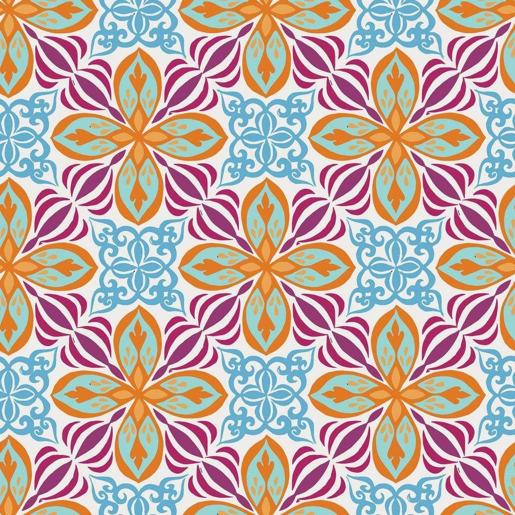 Artistic Quilts with Color Fabric Enchanted by Valori Wells - TILE SKU# PWVW027.POMEGRANATE SHIPPING MAY 2021