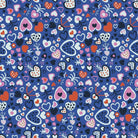 Artistic Quilts with Color Fabric Homeward by Monika Forsberg - Floating Love, Prussian SKU# PWMF015.PRUSSIAN