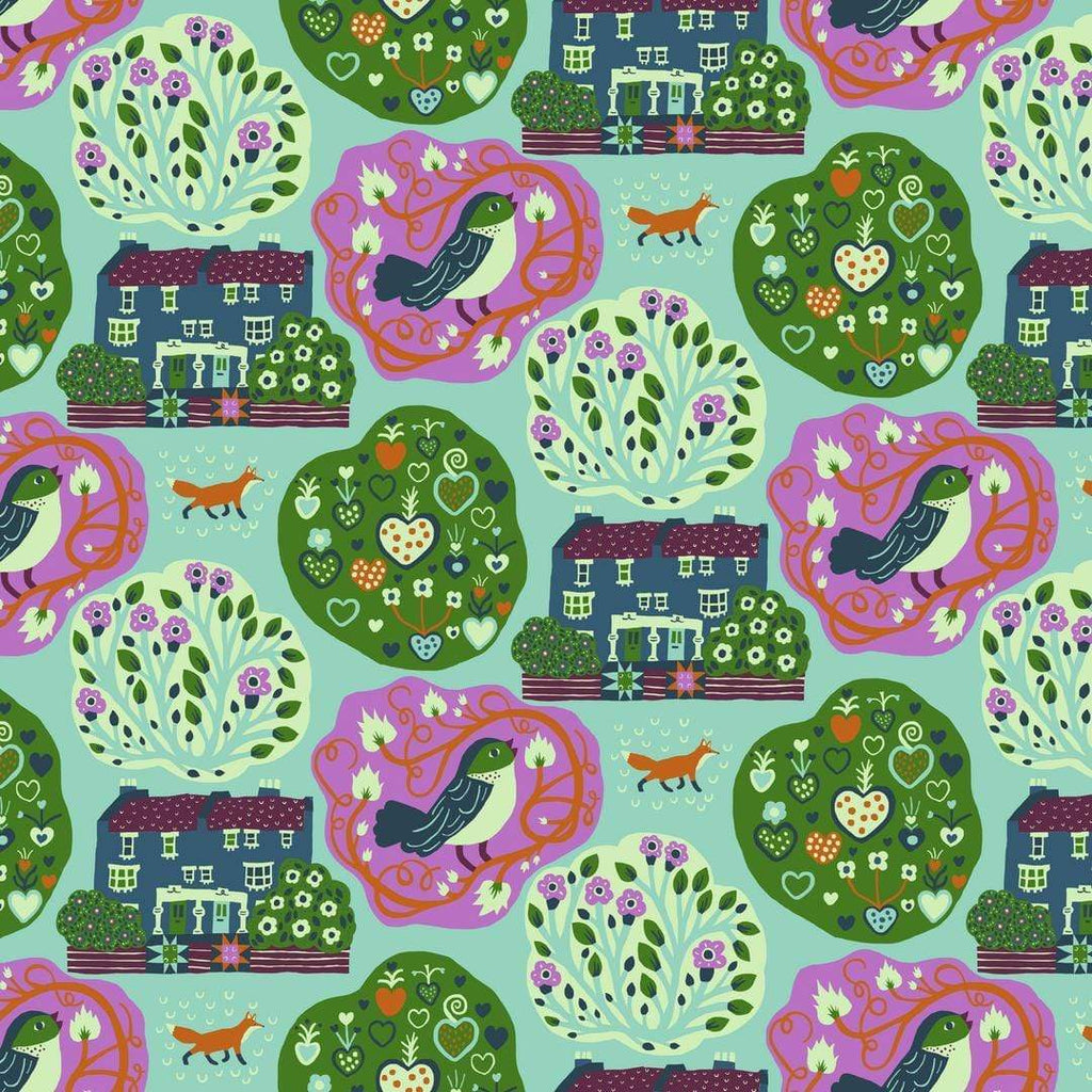 Artistic Quilts with Color Fabric Homeward by Monika Forsberg - My Block, Seafoam SKU# PWMF018.SEAFOAM
