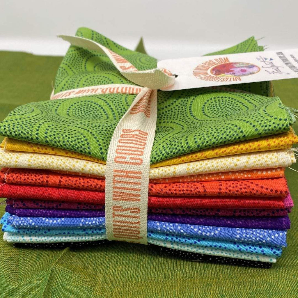 Artistic Quilts with Color Fabric Kaffe Fassett - Aboriginal Dot - IH Fat Quarter Bundle