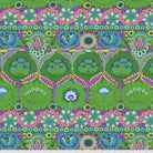 Artistic Quilts with Color Fabric Kaffe Fassett AUGUST 2021 Embroidered Flower - GREEN SKU# PWGP185.GREEN SHIPPING SEPTEMBER 2021