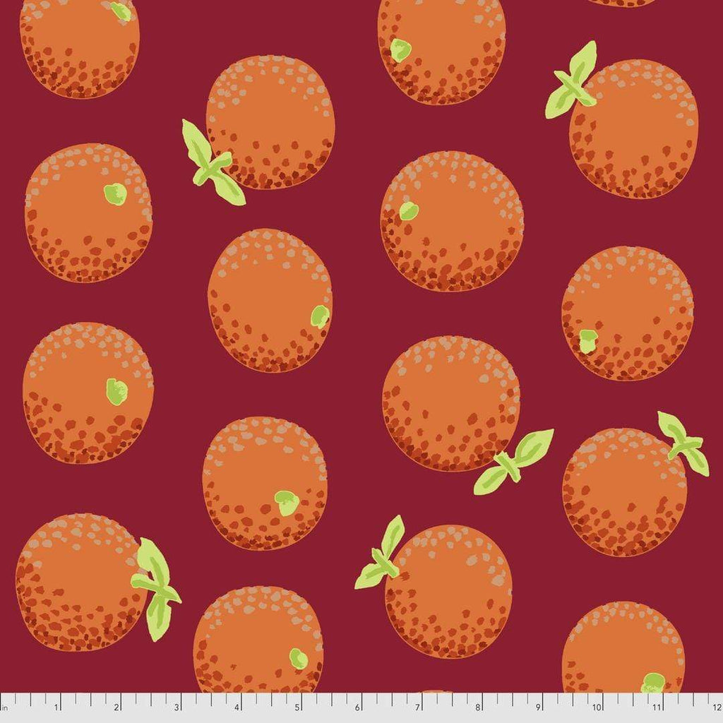 Artistic Quilts with Color Fabric Kaffe Fassett August 2021 Oranges - MAROON SKU# PWGP177.MAROON SHIPPING SEPTEMBER 2021