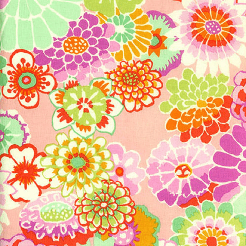 Artistic Quilts with Color Fabric Kaffe Fassett Collective Asian Circles - Pink Yardage SKU# GP89.PINK