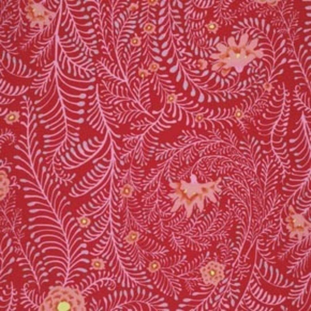 Artistic Quilts with Color Fabric Kaffe Fassett Collective Classics - Ferns Red SKU# PWGP147.REDXX
