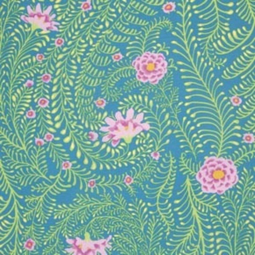 Artistic Quilts with Color Fabric Kaffe Fassett Collective Classics - Ferns Turquoise SKU# PWGP147.TURQU