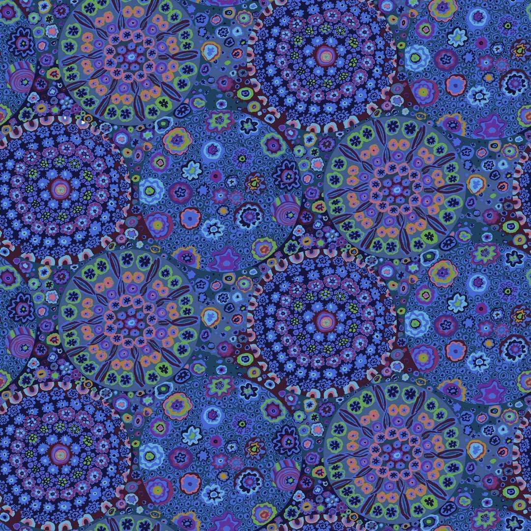 KAFFE FASSET COLLECTIVE -  108" QUILT BACK - Millefiore, BLUE