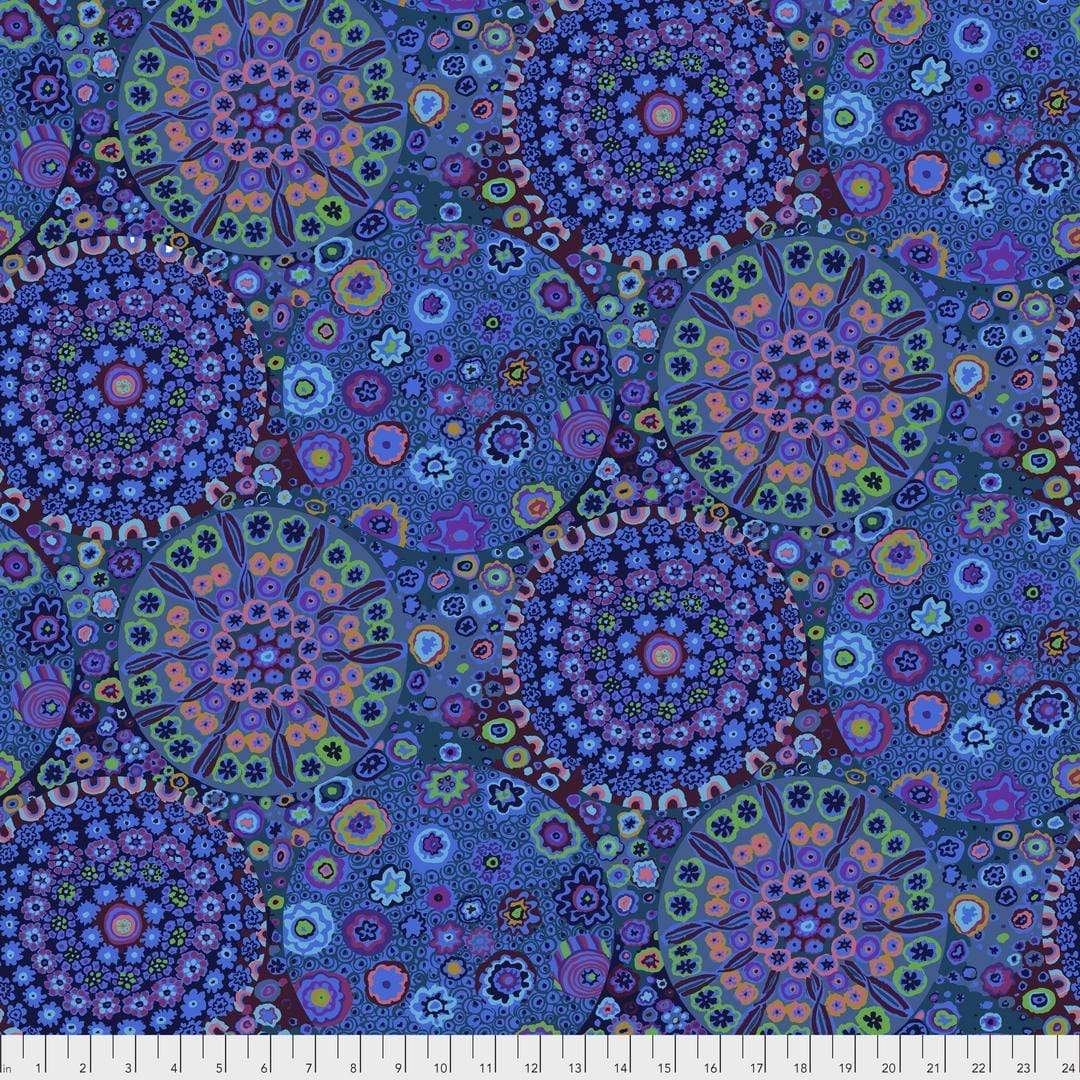 KAFFE FASSET COLLECTIVE -  108" QUILT BACK - Millefiore, BLUE