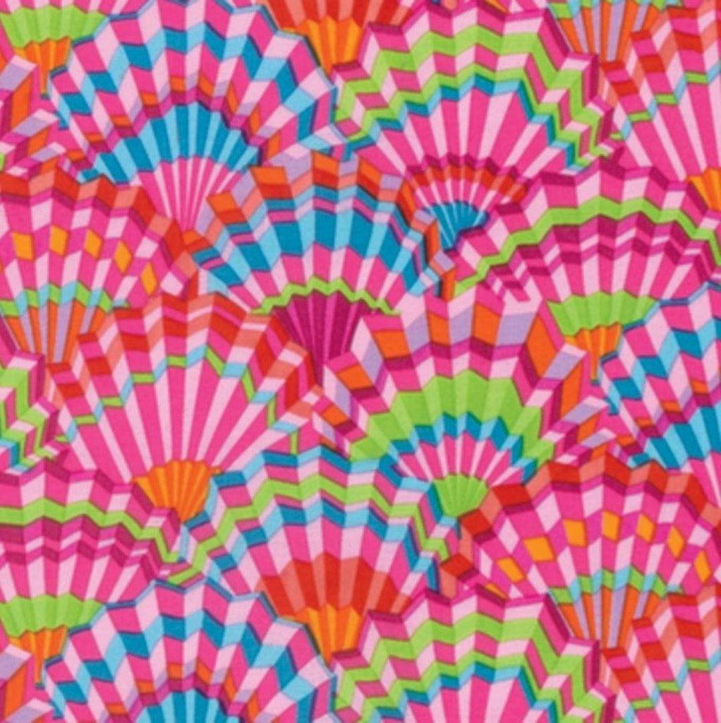 Artistic Quilts with Color Fabric Kaffe Fassett Collective - Paper Fans - PINK SKU# PWGP143.PINKX
