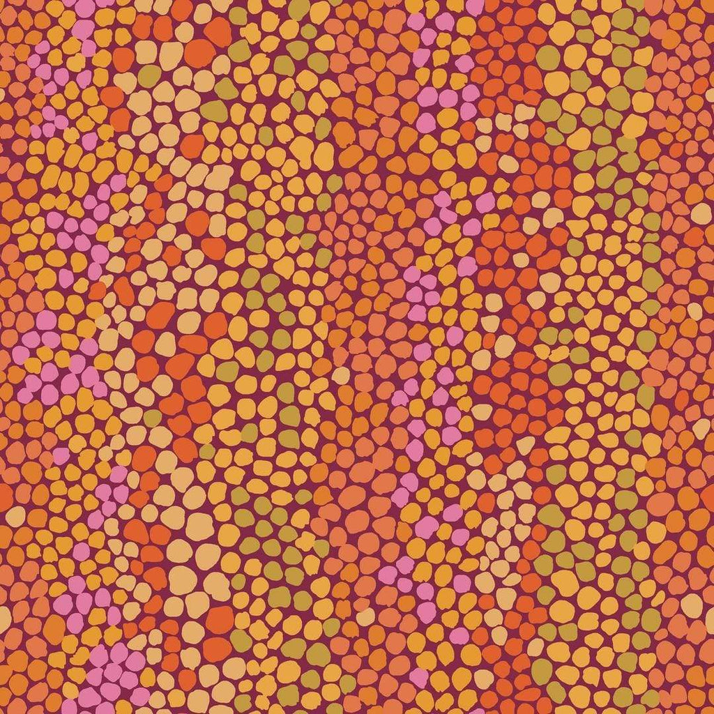 Artistic Quilts with Color Fabric Kaffe Fassett February 2021 Pebble Mosaic - Rust SKU# PWBM042.RUST