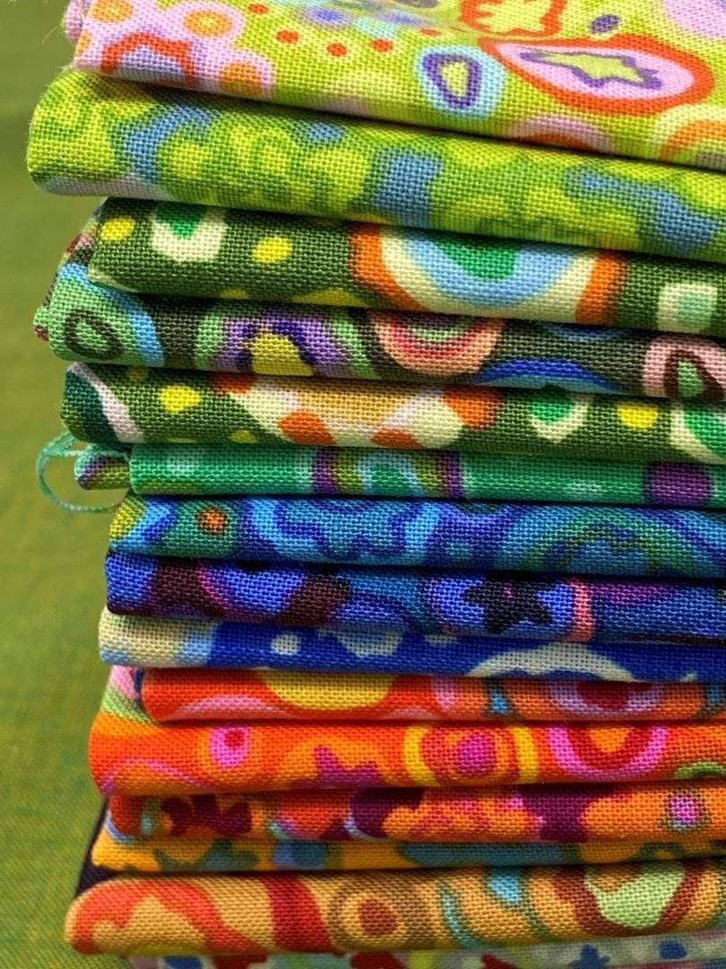 Artistic Quilts with Color Fabric Kaffe Fassett - Millefiore/Roman Glass/Paperweight - IH Fat Quarter Bundle