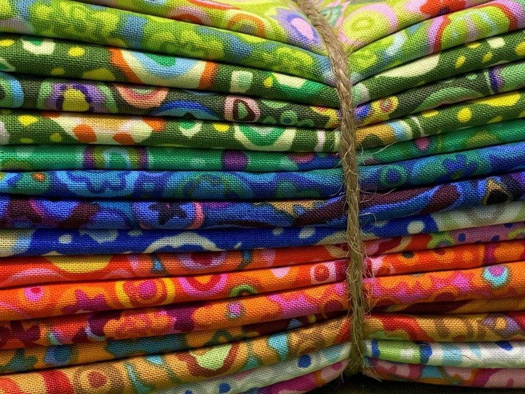Artistic Quilts with Color Fabric Kaffe Fassett - Millefiore/Roman Glass/Paperweight - IH Fat Quarter Bundle