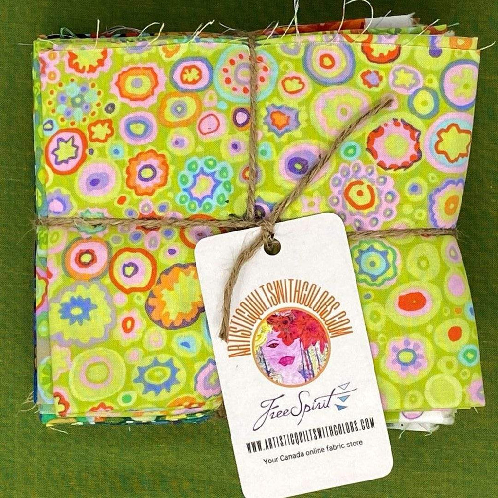 Artistic Quilts with Color Fabric Kaffe Fassett - Millefiore/Roman Glass/Paperweight - IH Fat Quarter Bundle