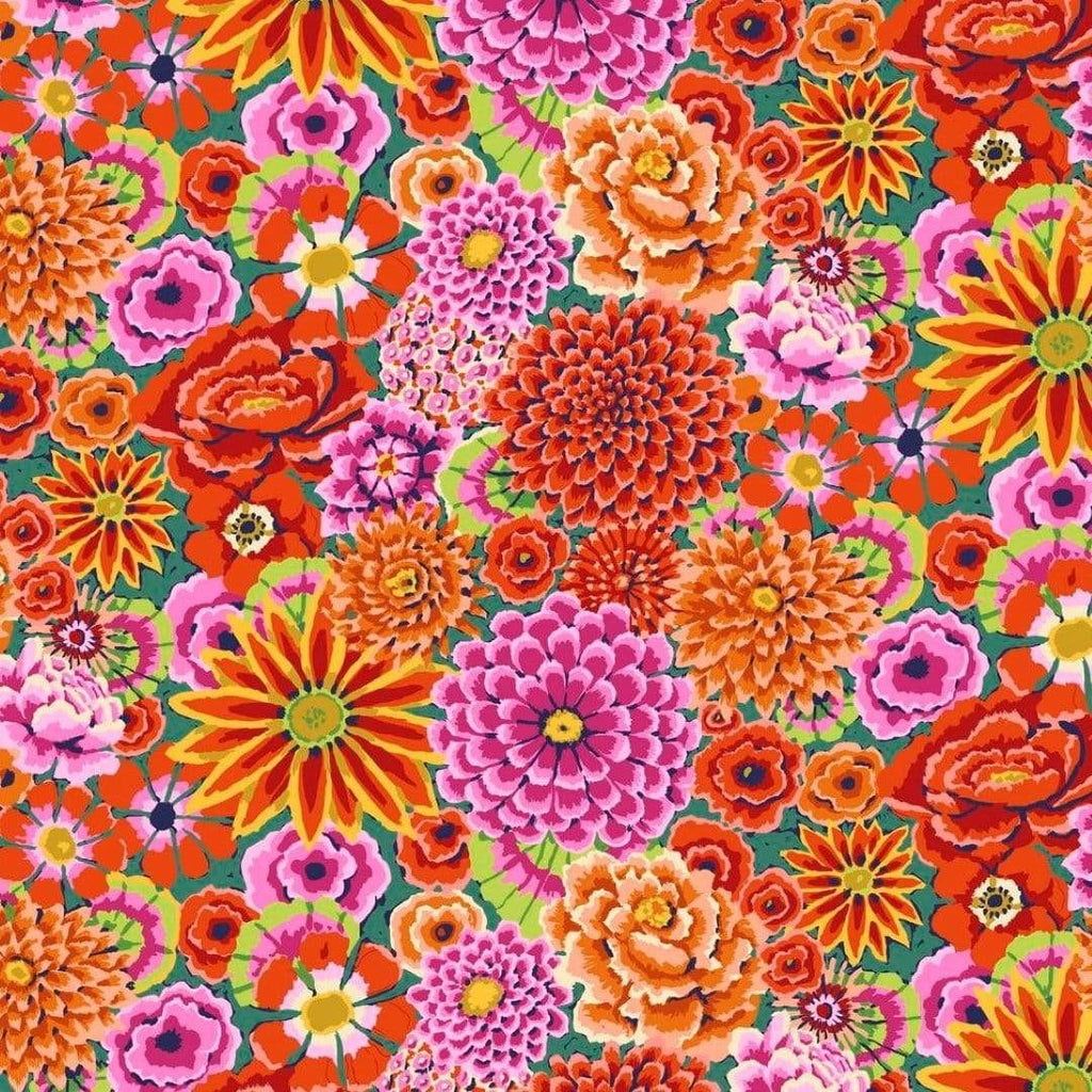 Artistic Quilts with Color Fabric Kaffe Fassett Stash Enchanted - Red Yardage SKU# PWGP172.REDXX