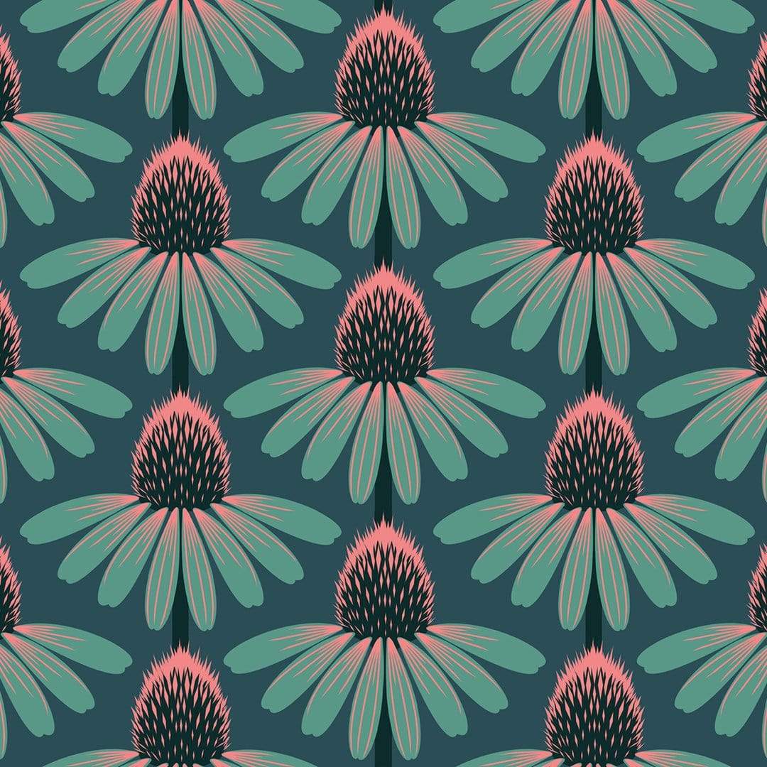 Artistic Quilts with Color Fabric LOVE ALWAYS, AM by Anna Maria Bright, Echinacea - Dim SKU# PWAH075.DIM SHIPPING JULY 2021
