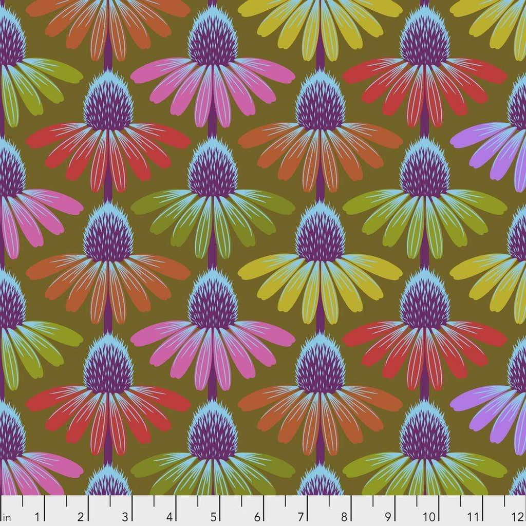 Artistic Quilts with Color Fabric LOVE ALWAYS, AM by Anna Maria Bright, Echinacea Glow - Autumn SKU# PWAH149.AUTUMN SHIPPING JULY 2021