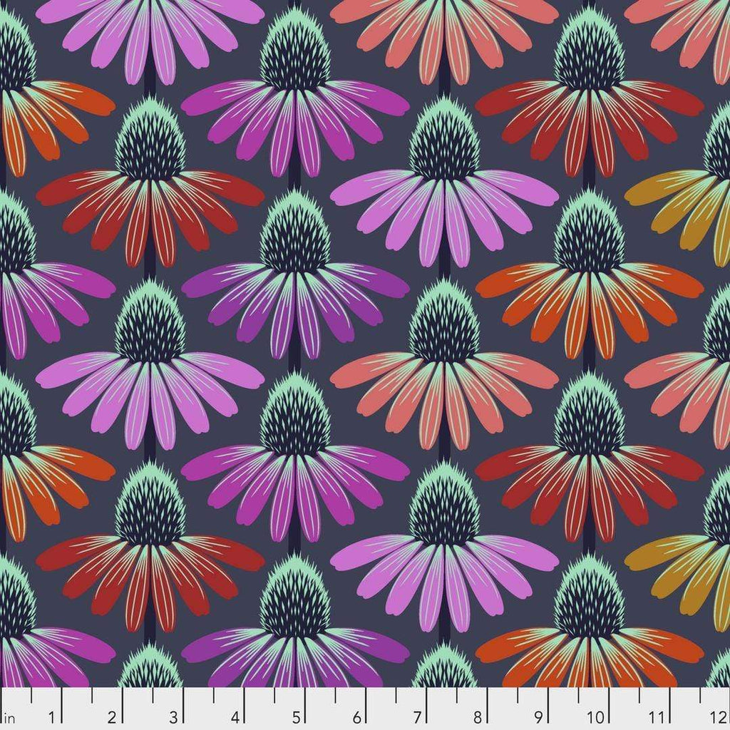 Artistic Quilts with Color Fabric LOVE ALWAYS, AM by Anna Maria Bright, Echinacea Glow - Glow SKU# PWAH149.GLOW SHIPPING JULY 2021