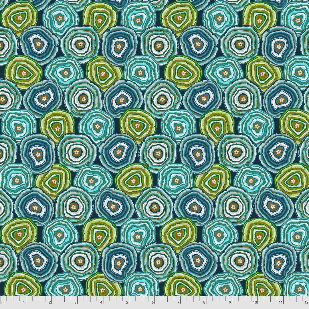 Artistic Quilts with Color Fabric MAGICOUNTRY by Odile Bailloeul Geodes - Blue SKU# PWOB054.BLUE SHIPPING JUNE 2021