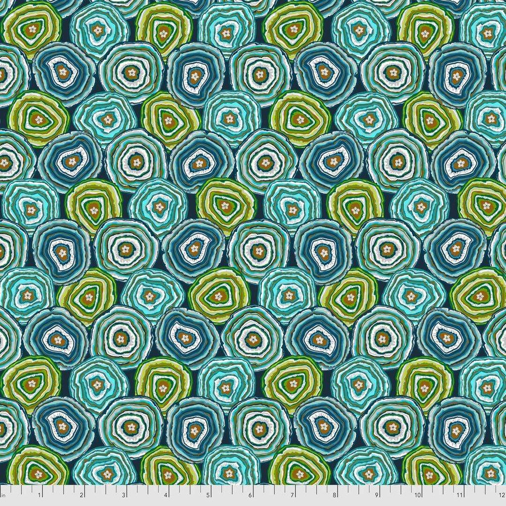 Artistic Quilts with Color Fabric MAGICOUNTRY by Odile Bailloeul Geodes - Blue SKU# PWOB054.BLUE SHIPPING JUNE 2021