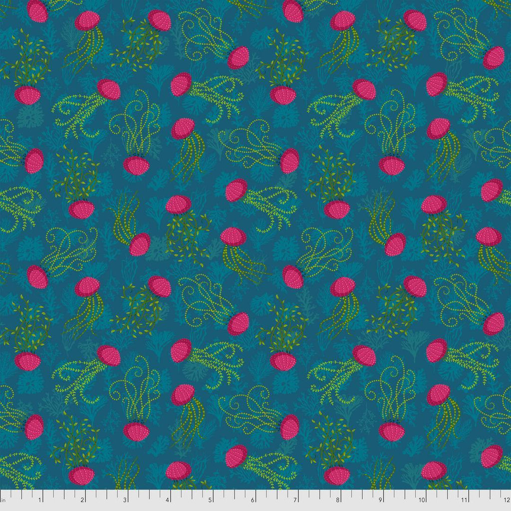 Artistic Quilts with Color Fabric MAGICOUNTRY by Odile Bailloeul Mini Aquatic - Blue SKU# PWOB058.BLUE SHIPPING JUNE 2021