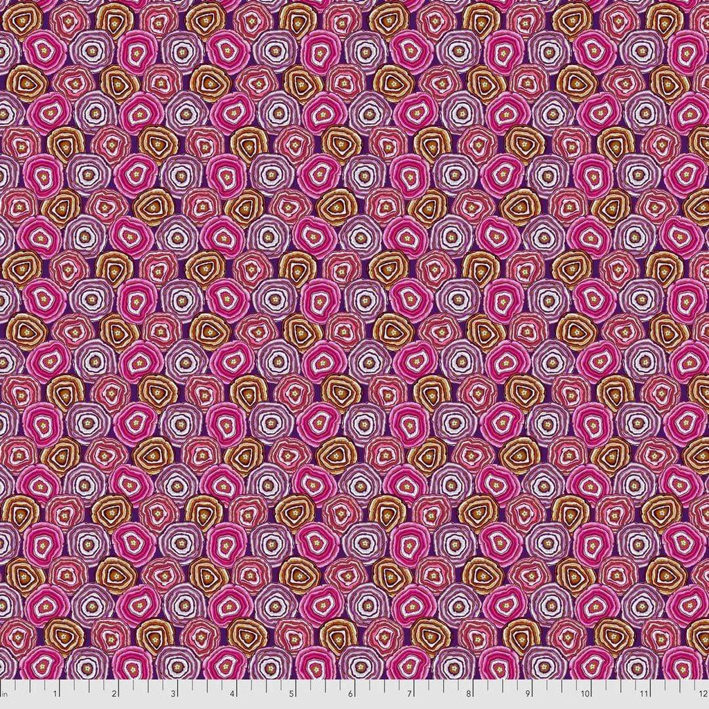 Artistic Quilts with Color Fabric MAGICOUNTRY by Odile Bailloeul Mini Geodes - Plum SKU# PWOB055.PLUM SHIPPING JUNE 2021
