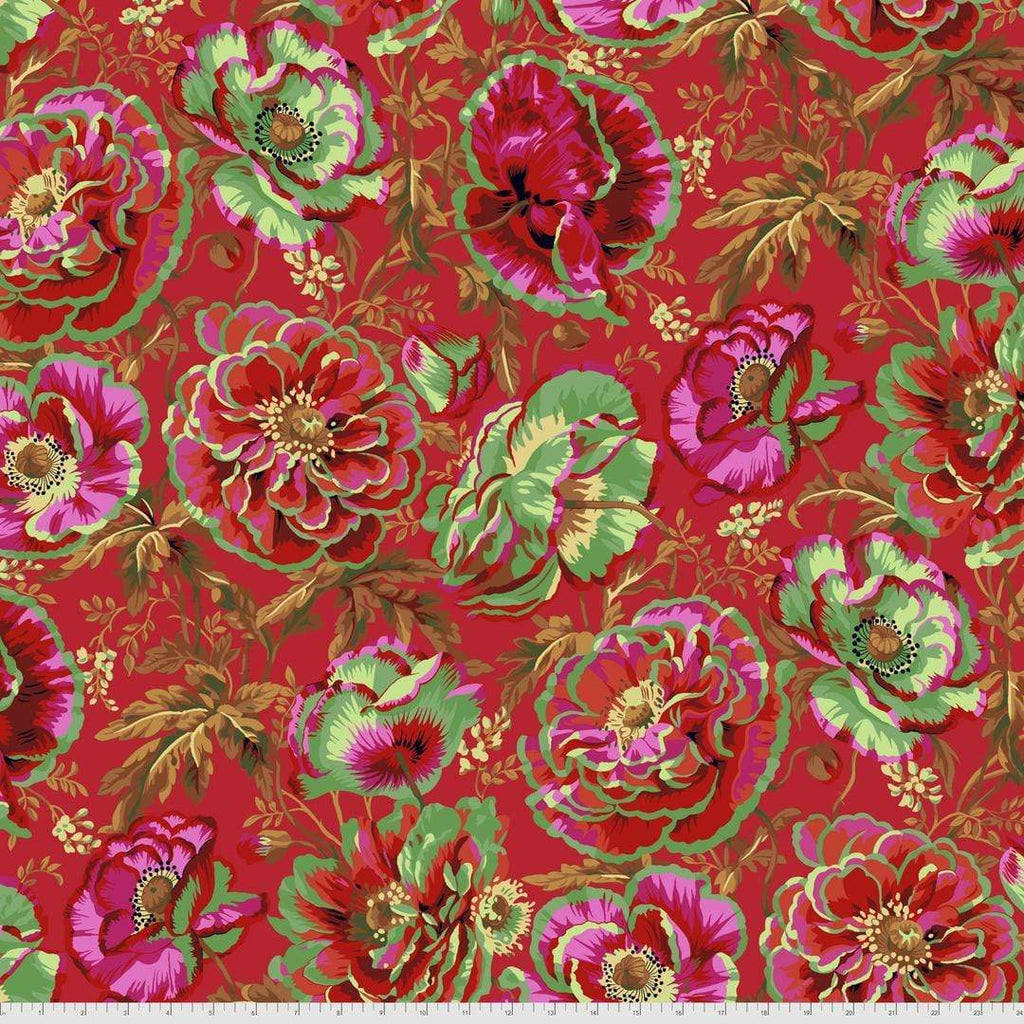 Artistic Quilts with Color Fabric Philip Jacobs for the Kaffe Fassett Collective AUGUST 2021 Dorothy - RED SKU# PWPJ109.RED SHIPPING SEPTEMBER 2021