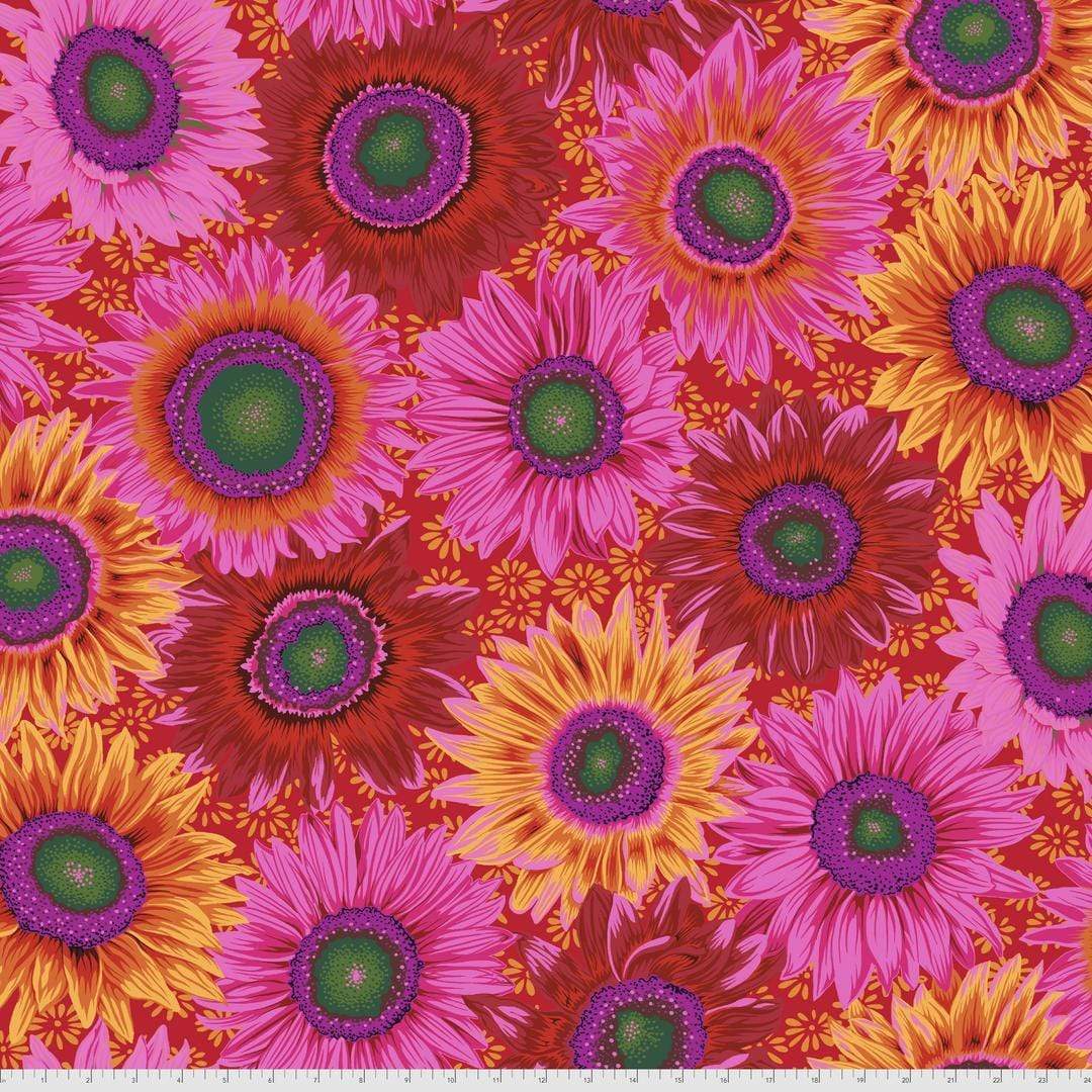 Artistic Quilts with Color Fabric Philip Jacobs for the Kaffe Fassett Collective AUGUST 2021 Van Gogh - Red SKU# PWPJ111.RED SHIPPING SEPTEMBER 2021