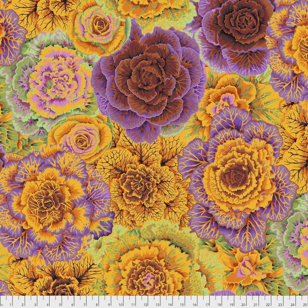 Artistic Quilts with Color Fabric Philip Jacobs for the Kaffe Fassett Collective Brassica - Orange SKU# PWPJ051.ORANG