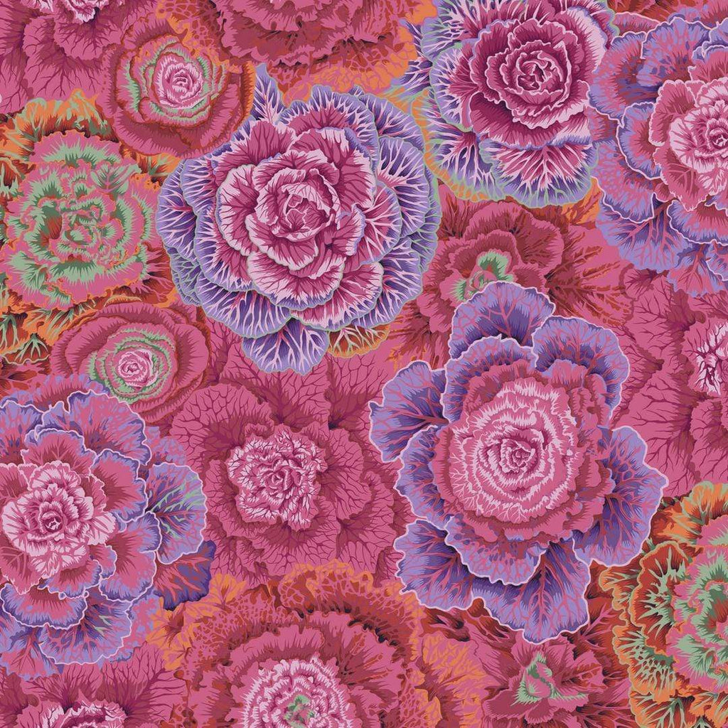Artistic Quilts with Color Fabric Philip Jacobs for the Kaffe Fassett Collective Brassica - Red SKU# PWPJ051.REDXX SHIPPING JUNE 2021