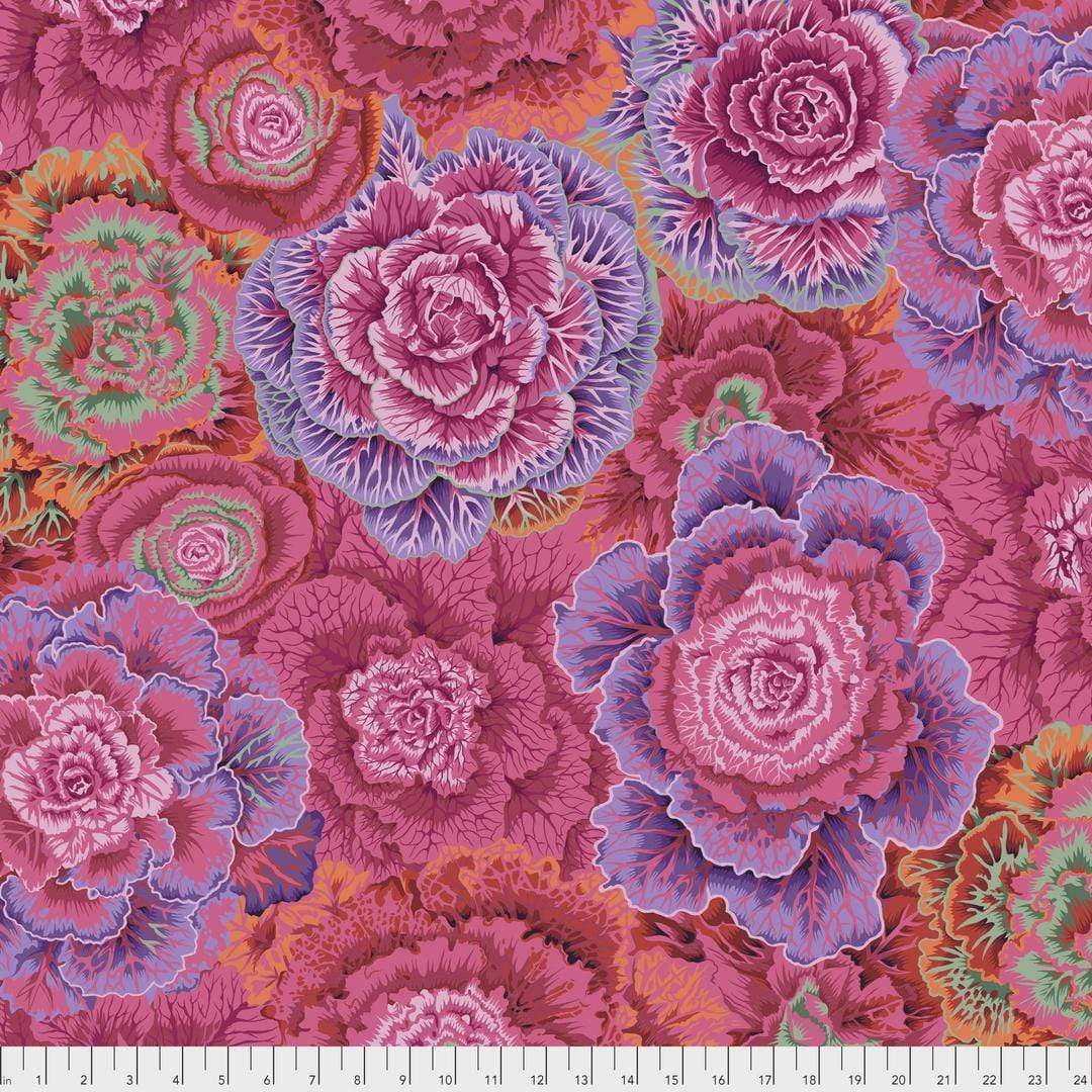 Artistic Quilts with Color Fabric Philip Jacobs for the Kaffe Fassett Collective Brassica - Red SKU# PWPJ051.REDXX SHIPPING JUNE 2021