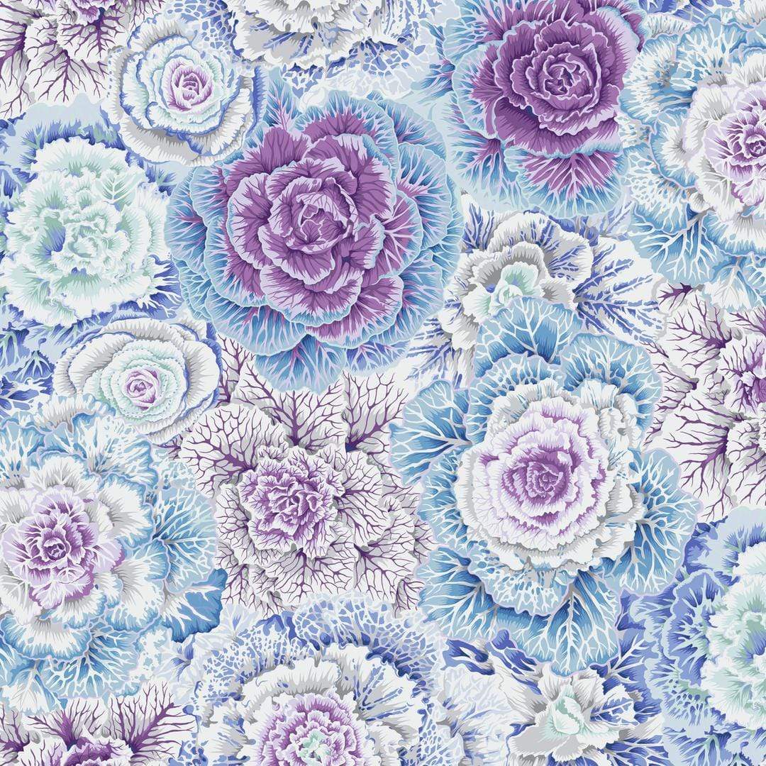 Artistic Quilts with Color Fabric Philip Jacobs for the Kaffe Fassett Collective Brassica - Sky SKU# PWPJ051.SKYXX